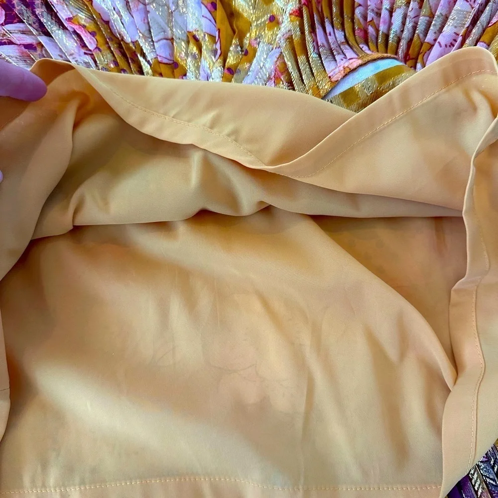Tory Burch Opalina Silk Floral Print Ruffle Skirt